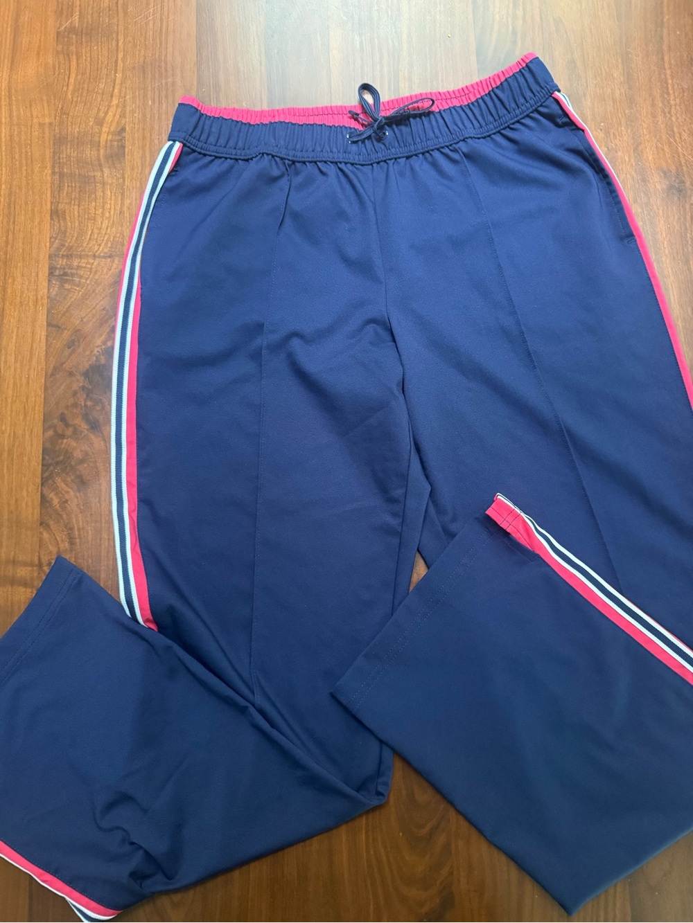made for life Navy Sweatpants with Pink & White Side Stripes